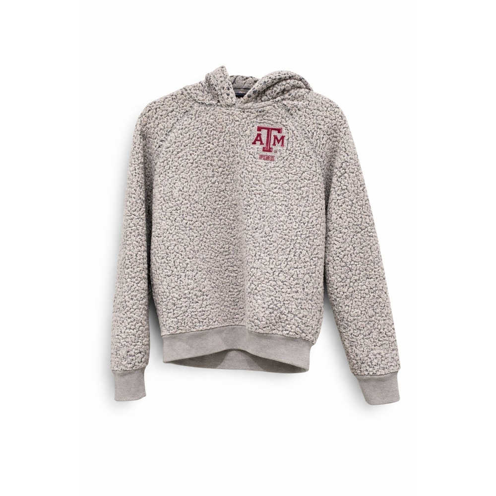 Texas A&M Sherpa Hoodie Pink Victoria's Secret XS Cozy Fleece Pullover Gray